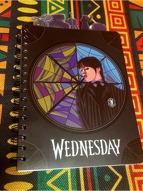 Official Wednesday Themed Black Spiral Notebook - Gothic Journal